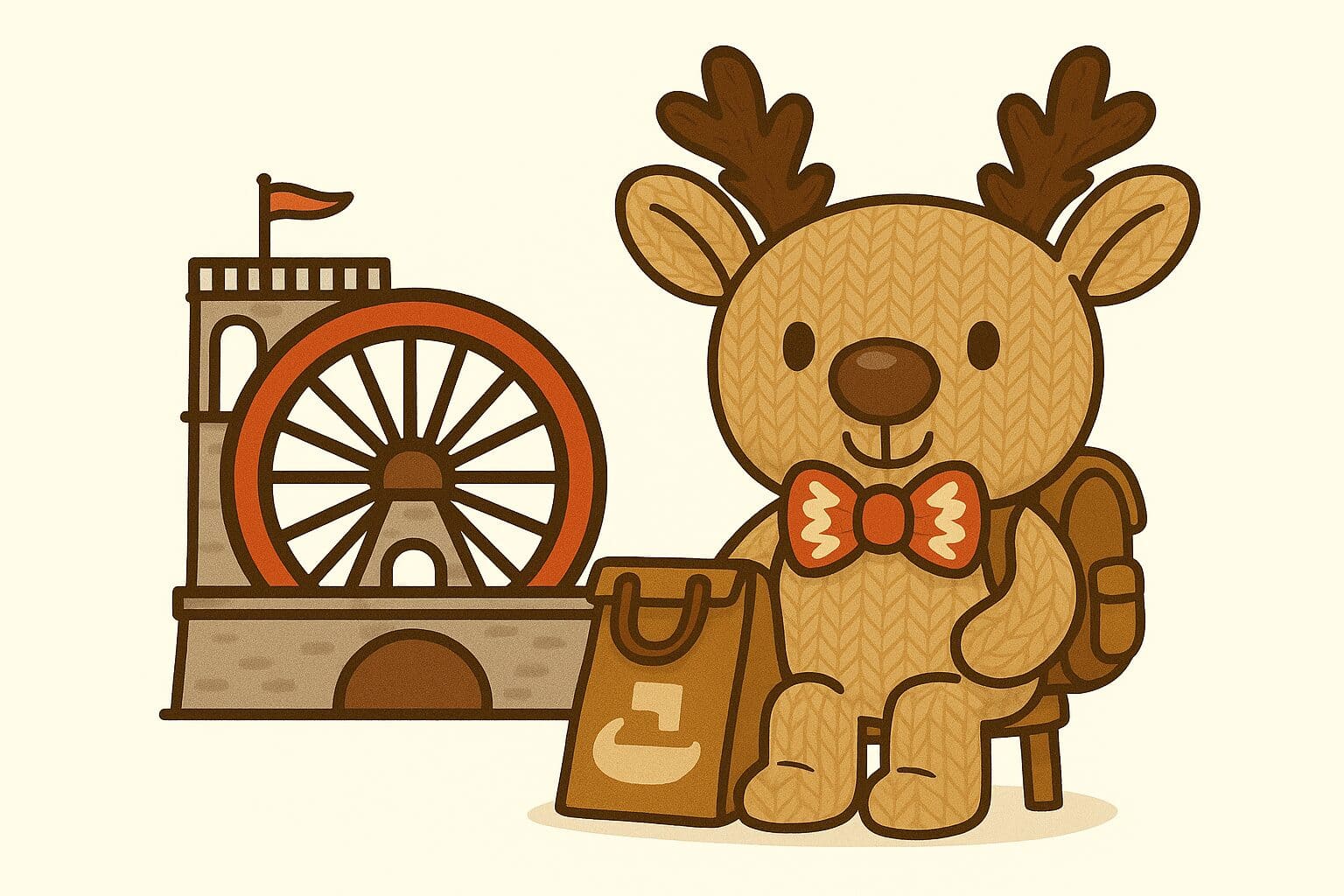 Rupert the reindeer mascot Isle of Man
