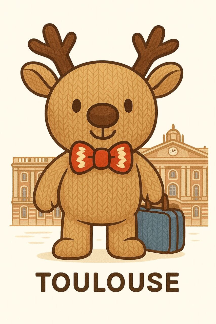 Rupert the reindeer in Toulouse