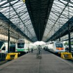 Finnish VR trains and Allegro service at Helsinki Central Station.
