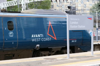 Avanti West Coast train at London Euston Station