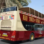 Open-top Big Bus Tours vehicle offering sightseeing tours of Dubai