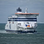 P&O ferry sailing between Dover and Calais on the English Channel