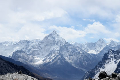 High mountain peaks where travellers may experience altitude sickness