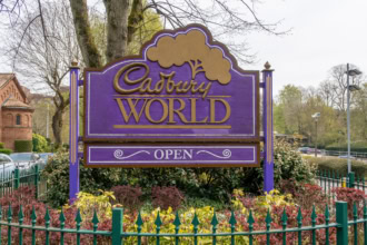 Cadbury World entrance sign Birmingham