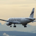 Finnair Airbus A320 landing