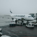 Finnair aircraft at Helsinki Airport Finland terminal