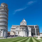 Leaning Tower of Pisa and Pisa Cathedral in Piazza dei Miracoli, Italy