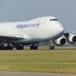Malaysia Airlines Boeing 747 aircraft on runway