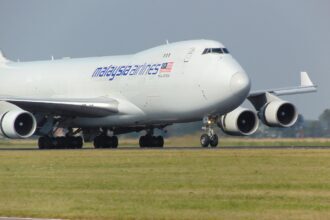 Malaysia Airlines Boeing 747 aircraft on runway
