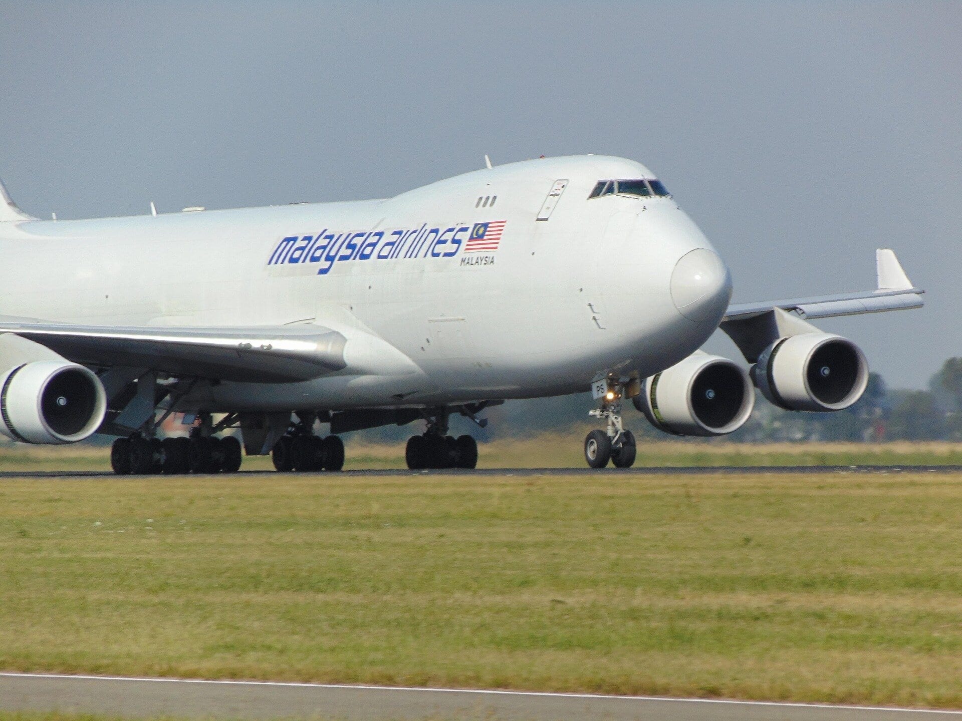 Malaysia Airlines Boeing 747 aircraft on runway
