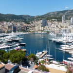 View of Monaco harbour and Port Hercule in Monte Carlo
