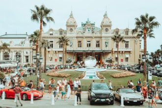 Monte Carlo Casino Square in Monaco on the Hop-On Hop-Off bus route