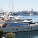 Superyachts in Port Hercule Monaco during the Monaco Yacht Show