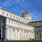 Leaning Tower of Pisa and Pisa Cathedral in Piazza dei Miracoli Italy