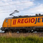 RegioJet electric locomotive operating passenger train service in Central Europe