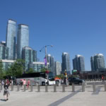 Toronto skyline near Union Station transport hub downtown Toronto