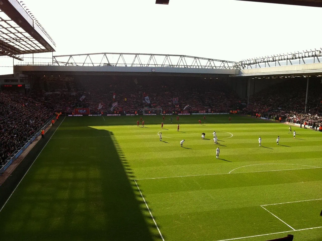 Anfield Stadium Liverpool interior football match