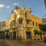 Historic building in Ceuta city centre with detailed architecture