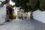 Historic cobbled street in Colonia del Sacramento old town Uruguay