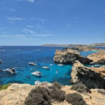 Comino Blue Lagoon Malta boats and turquoise water