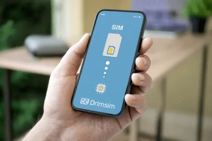 Drimsim global SIM and eSIM travel data on smartphone screen