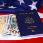 US passport and dollars for ESTA travel authorization USA