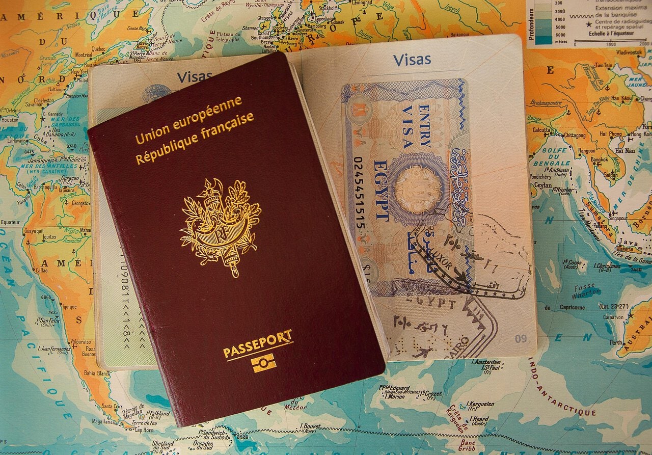 European Union passport and visa documents for ETIAS travel authorization