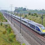 Eurostar high-speed train travelling through France on a flexible Snap ticket journey