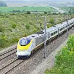Eurostar high-speed train in Europe for Interrail and cross-border travel