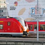 German regional train at Dortmund station highlighting European rail travel