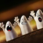 Spooky ghost figures representing haunted York ghost tours experience