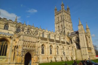 Gloucester Cathedral Harry Potter filming location Hogwarts corridors fantasy style image