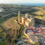 Ta' Pinu Basilica Gozo aerial view Malta