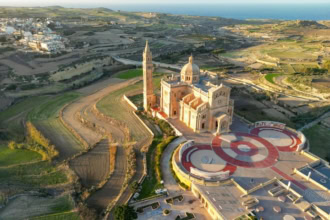 Ta' Pinu Basilica Gozo aerial view Malta