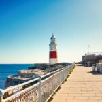 View from the Rock of Gibraltar over the city and bay