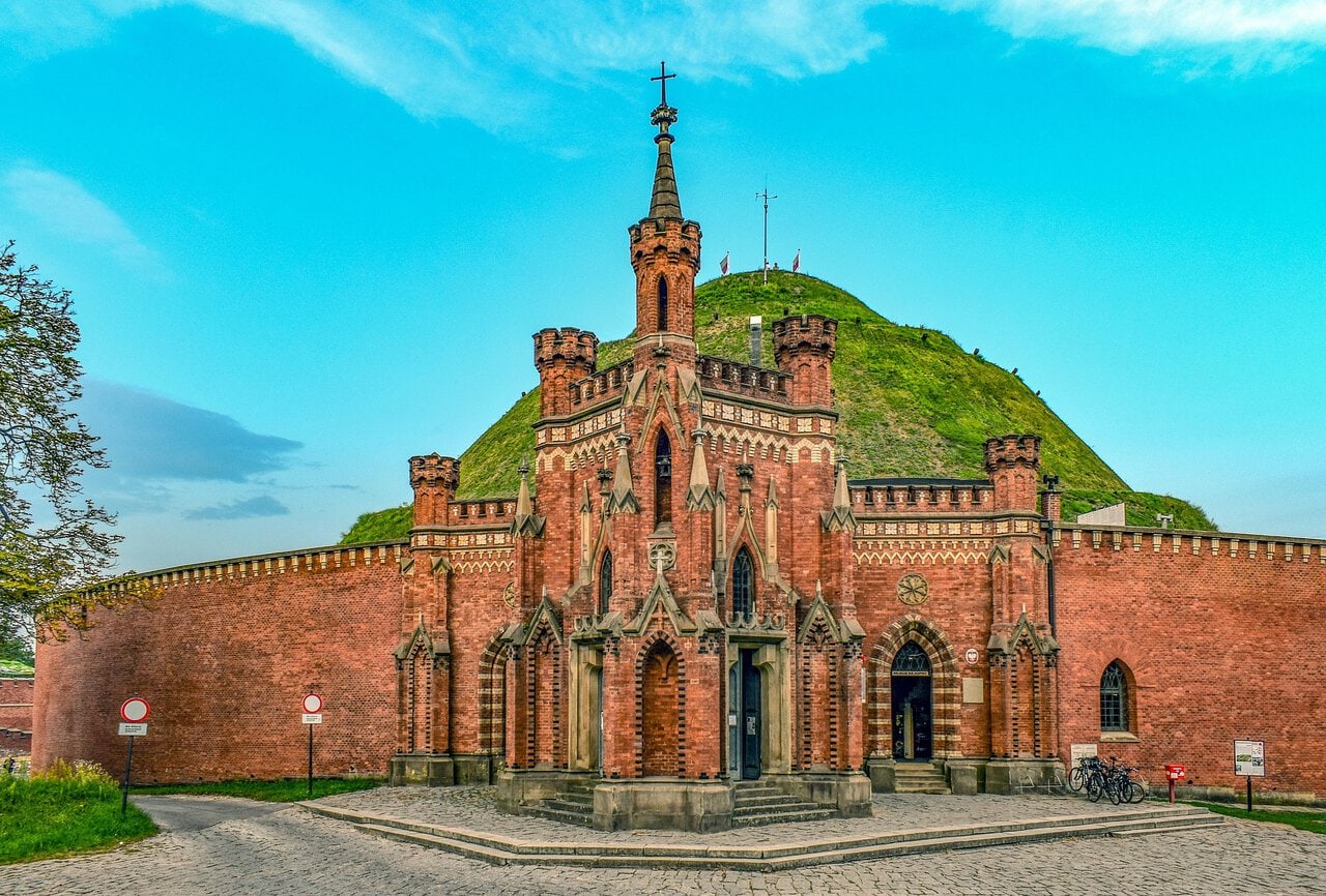 Kościuszko Mound chapel and hill in Kraków Poland