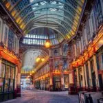 Leadenhall Market London Diagon Alley Harry Potter filming location interior view