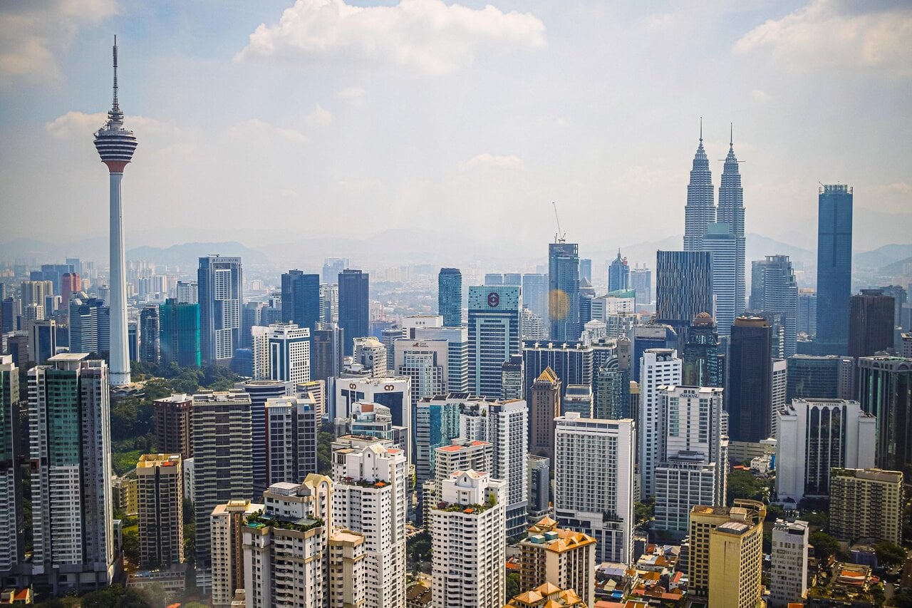 Kuala Lumpur skyline with Petronas Towers Malaysia