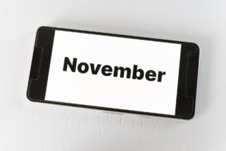 Best places to visit in November shown on smartphone screen