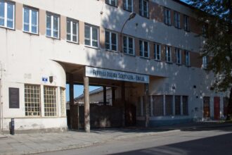 Oskar Schindler Factory Museum entrance in Kraków Poland