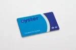 London Oyster card used for public transport on white background