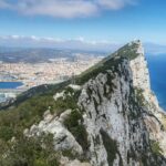 Cliffside view of the Rock of Gibraltar and coastline