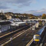 ScotRail train at Inverness railway station in the Scottish Highlands