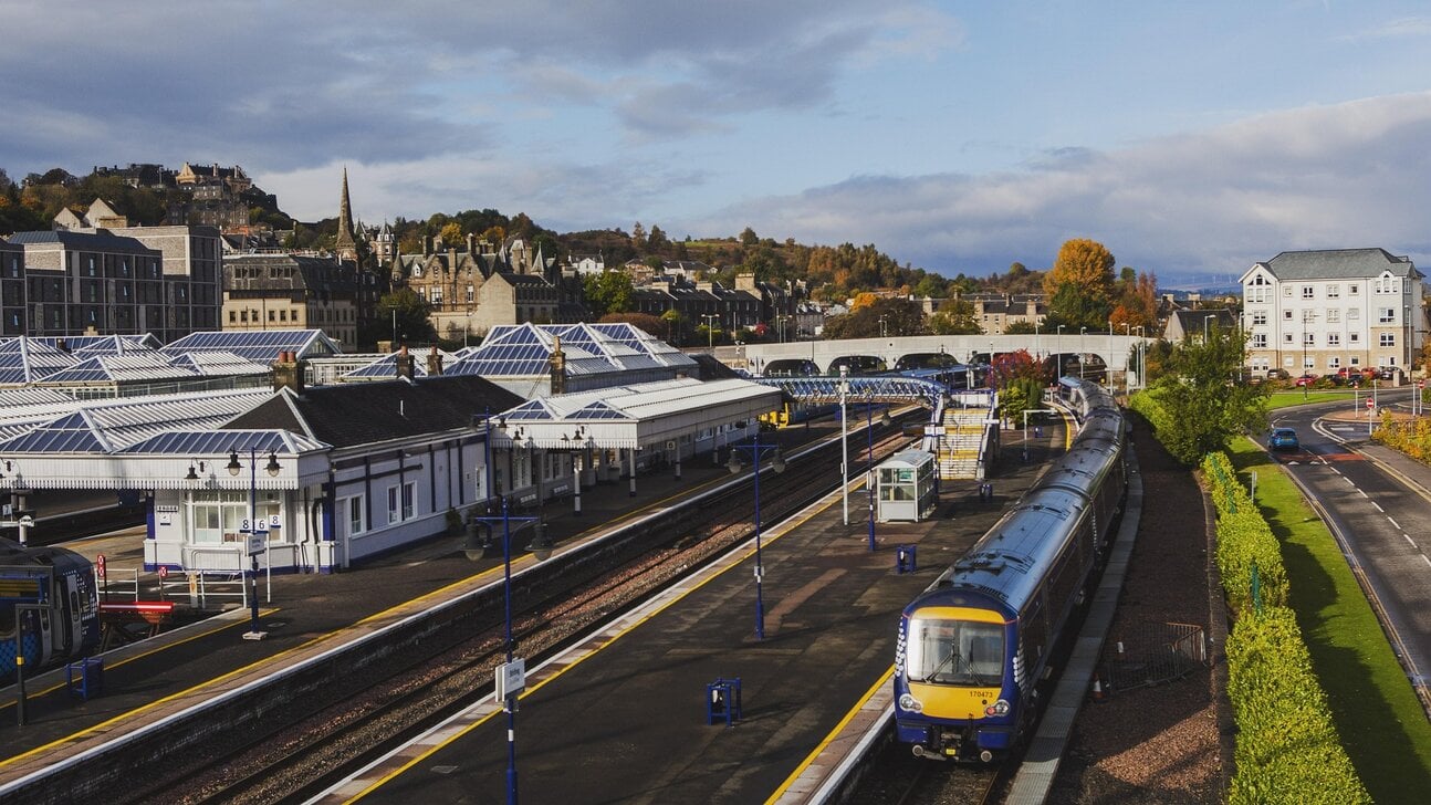 ScotRail train at Inverness railway station in the Scottish Highlands