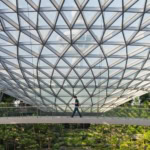 Jewel Changi Airport interior glass dome walkway Singapore