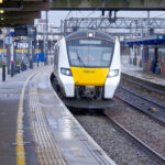 Thameslink train at Bedford railway station on the Midland Main Line