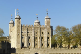 The White Tower at the Tower of London historic fortress in London