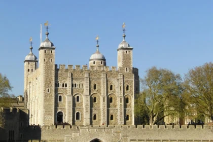 The White Tower at the Tower of London historic fortress in London