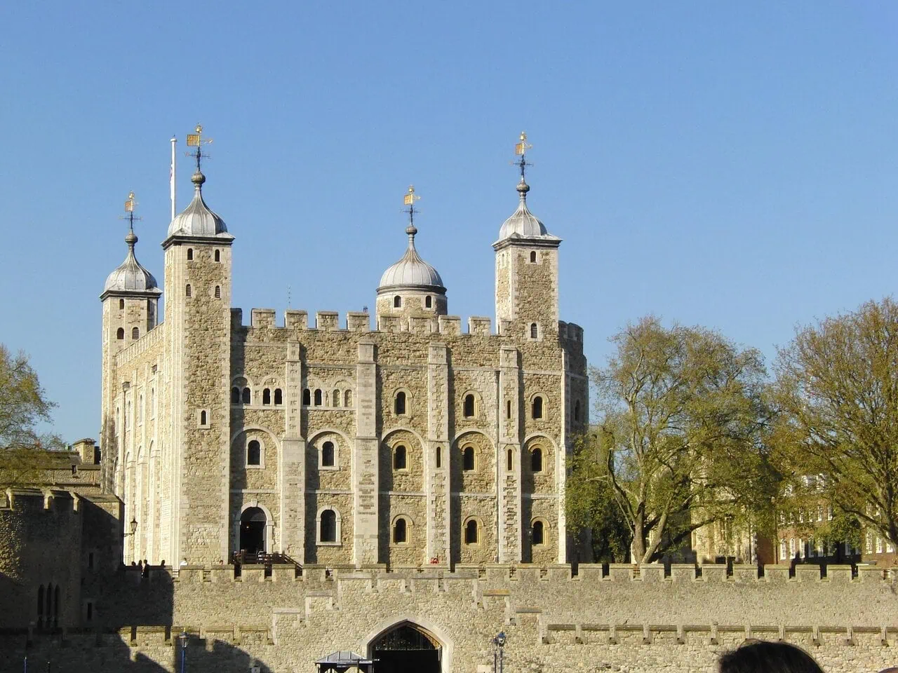 The White Tower at the Tower of London historic fortress in London
