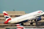British Airways aircraft taking off on a UK domestic flight